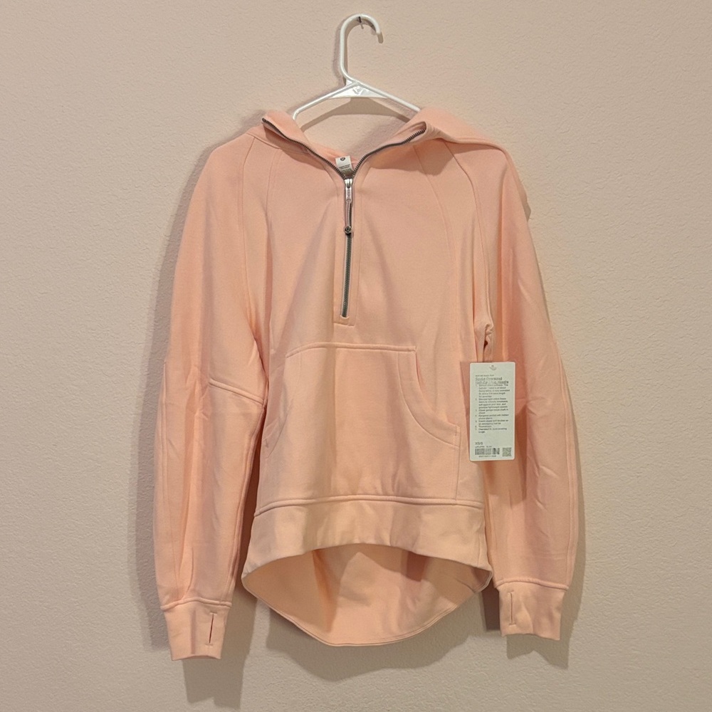 Lululemon Blush Quartz Scuba Oversized Half-Zip Long Hoodie